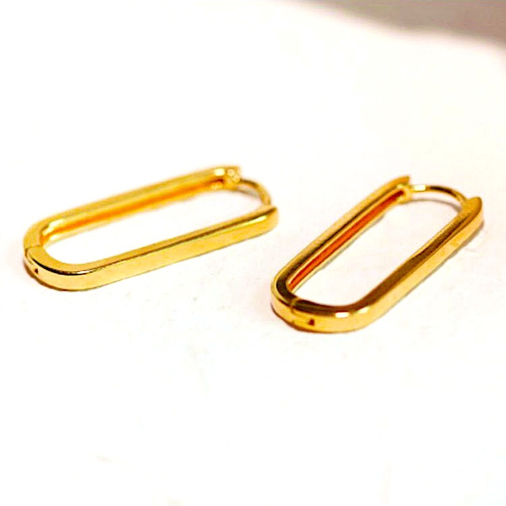 ⚜️[𝟯/$𝟭𝟴]⚜️Big Gold Chain Link Hoop Earrings NEW - Picture 5 of 6